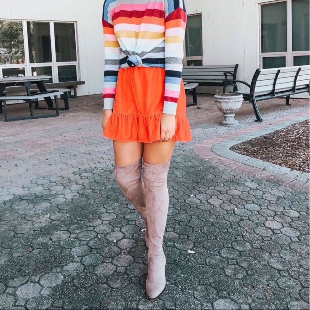 J crew velvet skirt